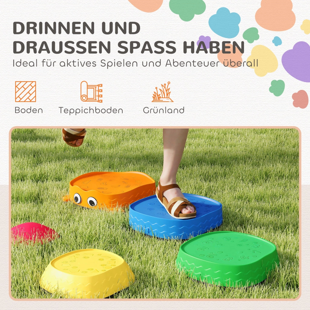 Set pietre equilibrio giardino ¨C zephmum ¨C colorato, plastica, 5 pezzi