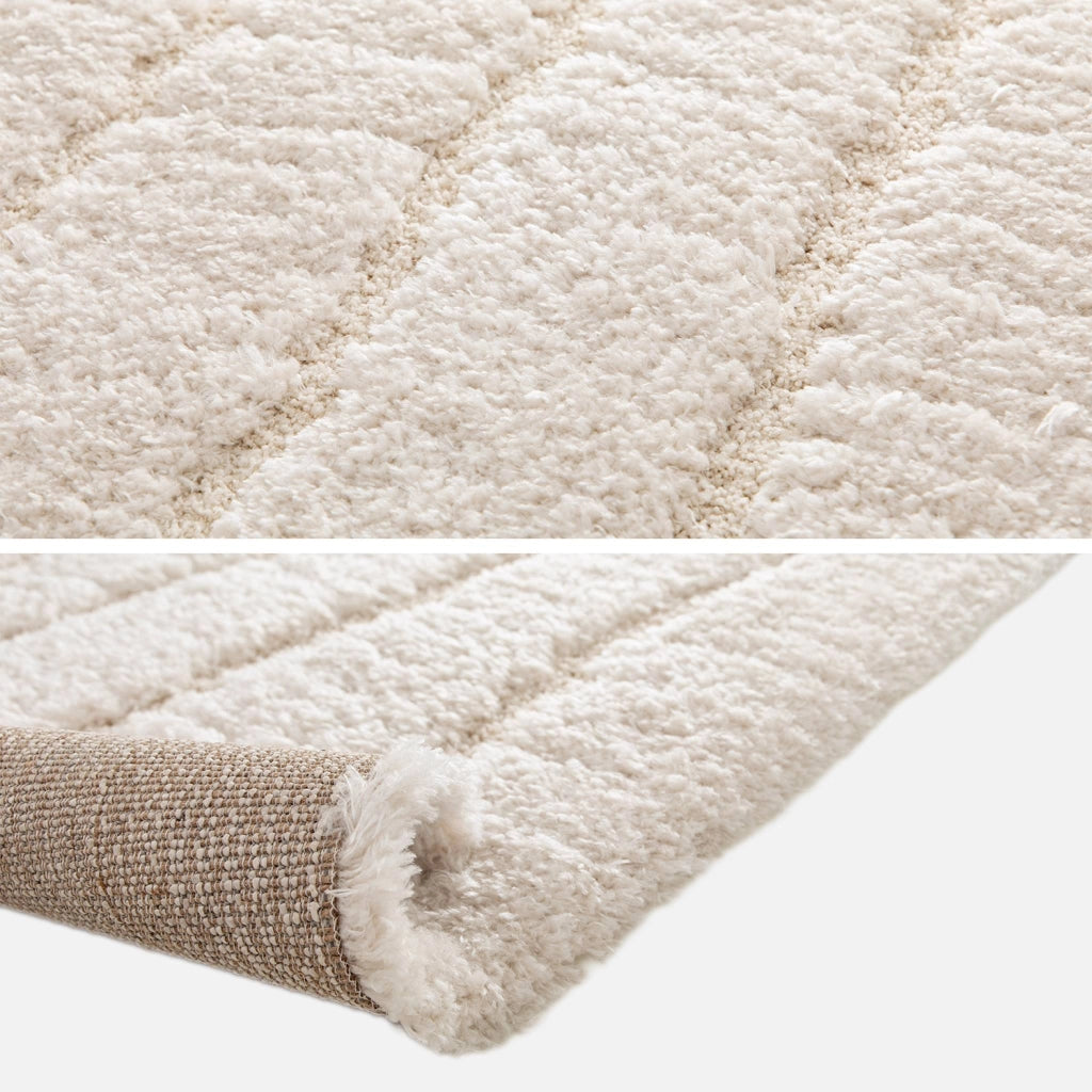 Tappeto da interno motivo lineare crema 120cm