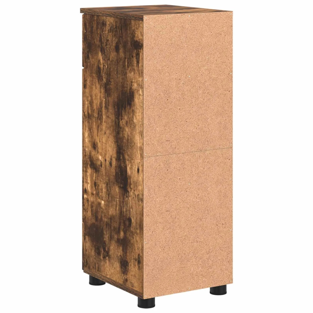 Mobile da Bagno con cassetto Rovere fumé 30 x 35 x 80 cm 883329