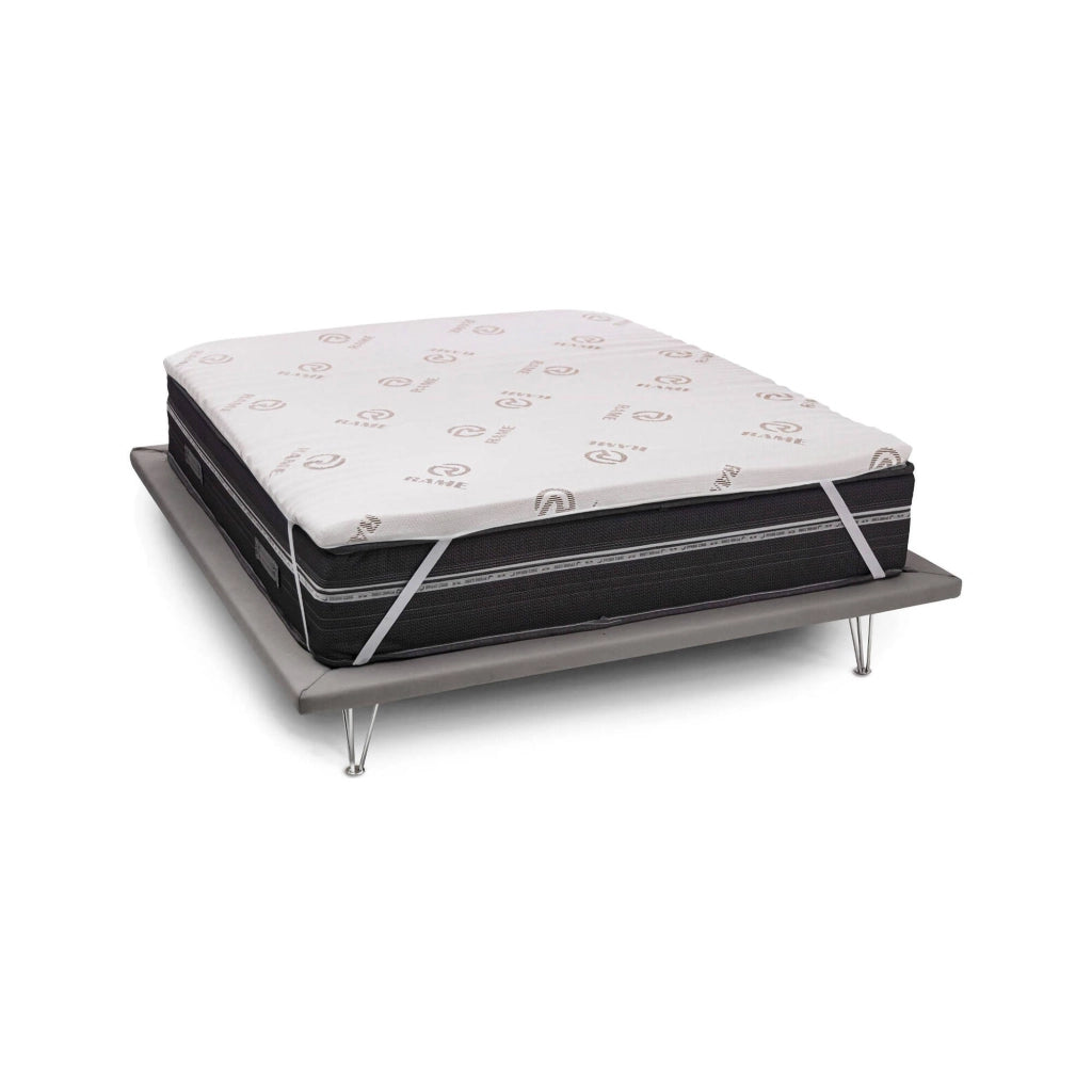 Airo, Topper Piazza e Mezza Sfoderabile Made in Italy, 190x120x5h cm Bianco