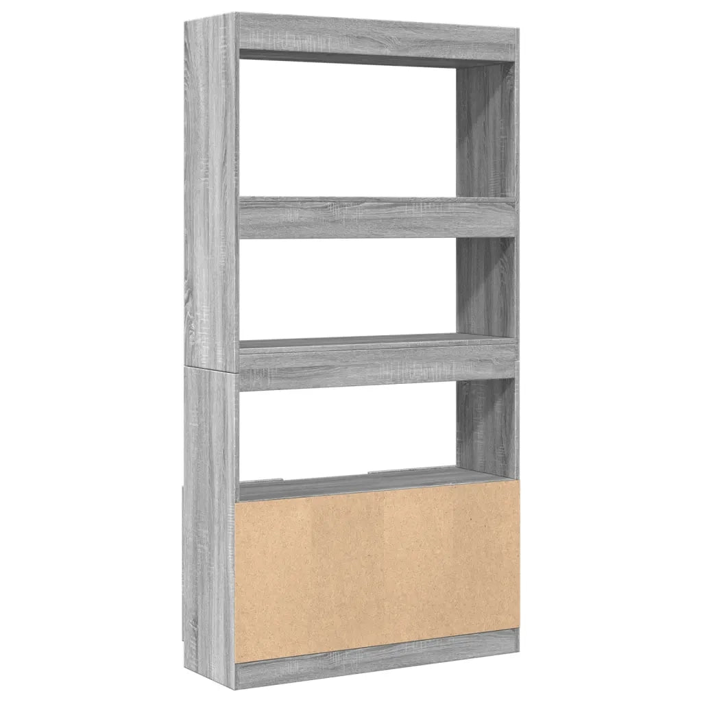 Credenza Grigio Sonoma 92x33x180 cm in Legno Multistrato 3309623