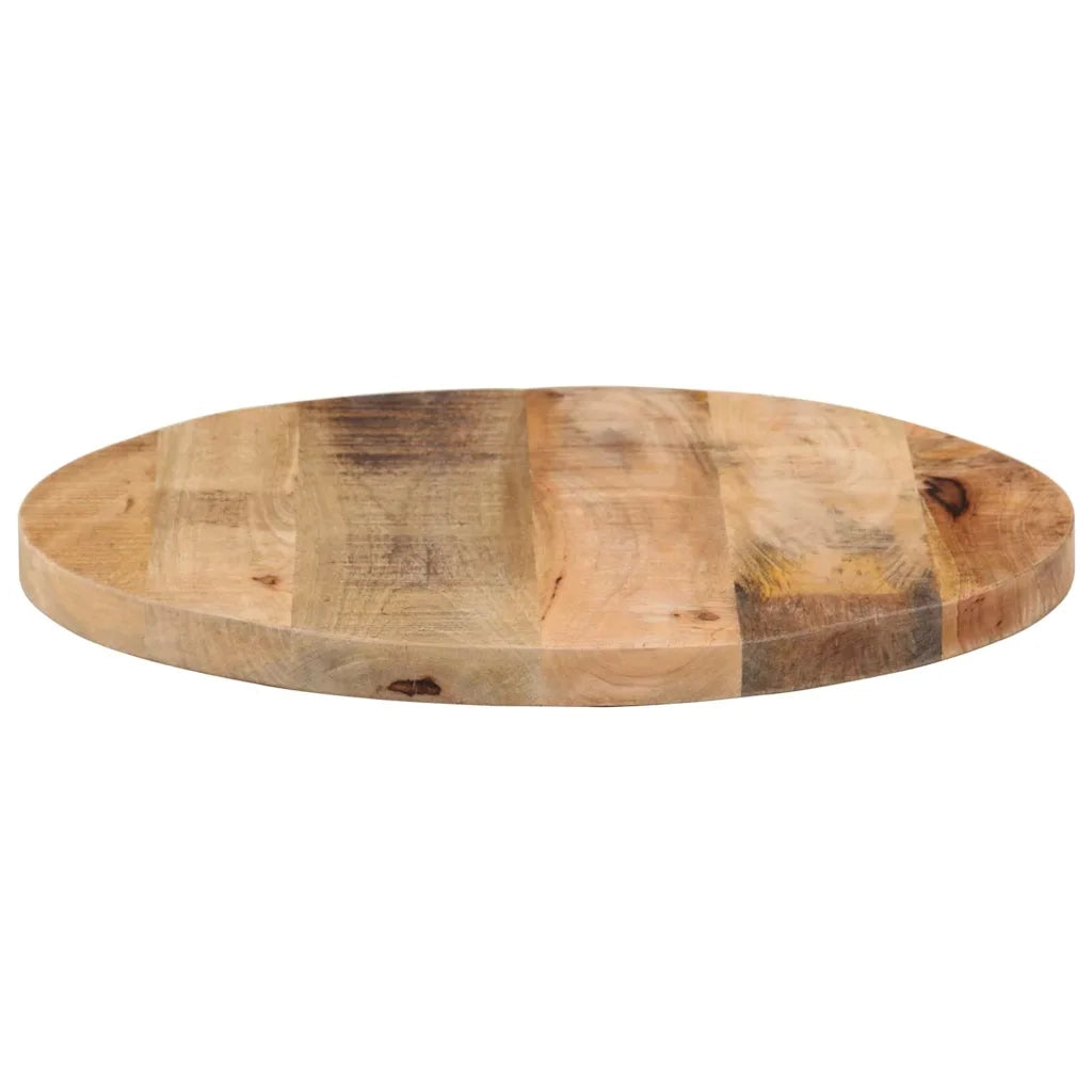 Piano per Tavolo Ø 40x1,5cm Rotondo Legno Massello Grezzo Mango 370000