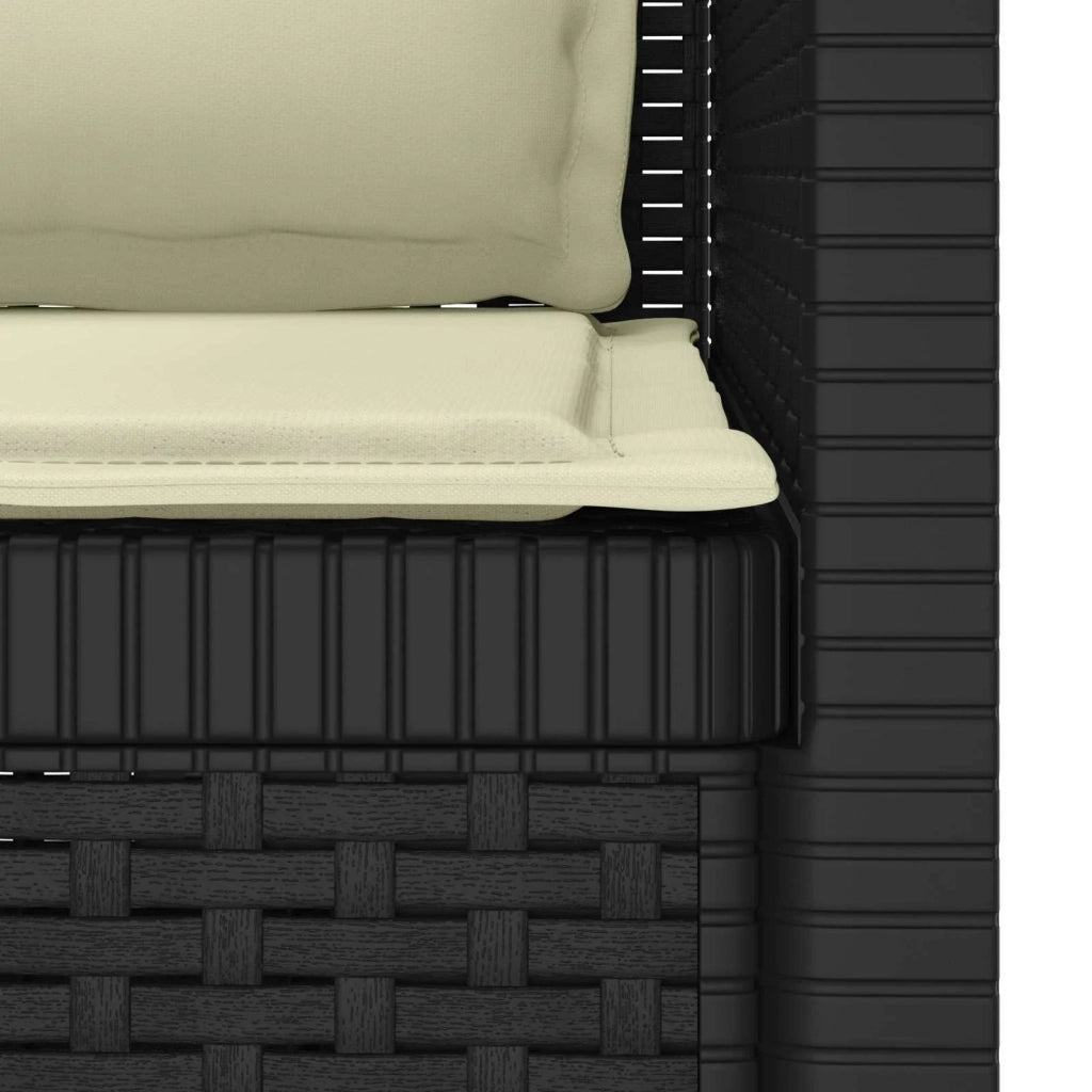 Sedia da giardino-Poltrona a 1 Posto con Cuscini Aspetto Rattan PP Antracite 807624