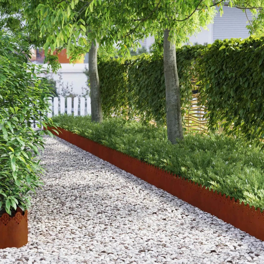 Bordure per prato 30 pz Ruggine 103 x 0,05 x 22 cm CFW4553744