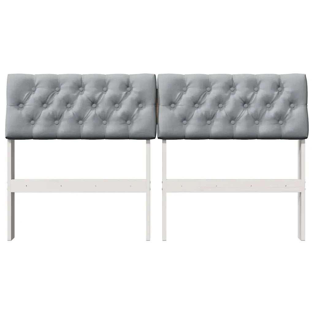 Testiera imbottita Grigio chiaro 160 cm Pino massello 879168
