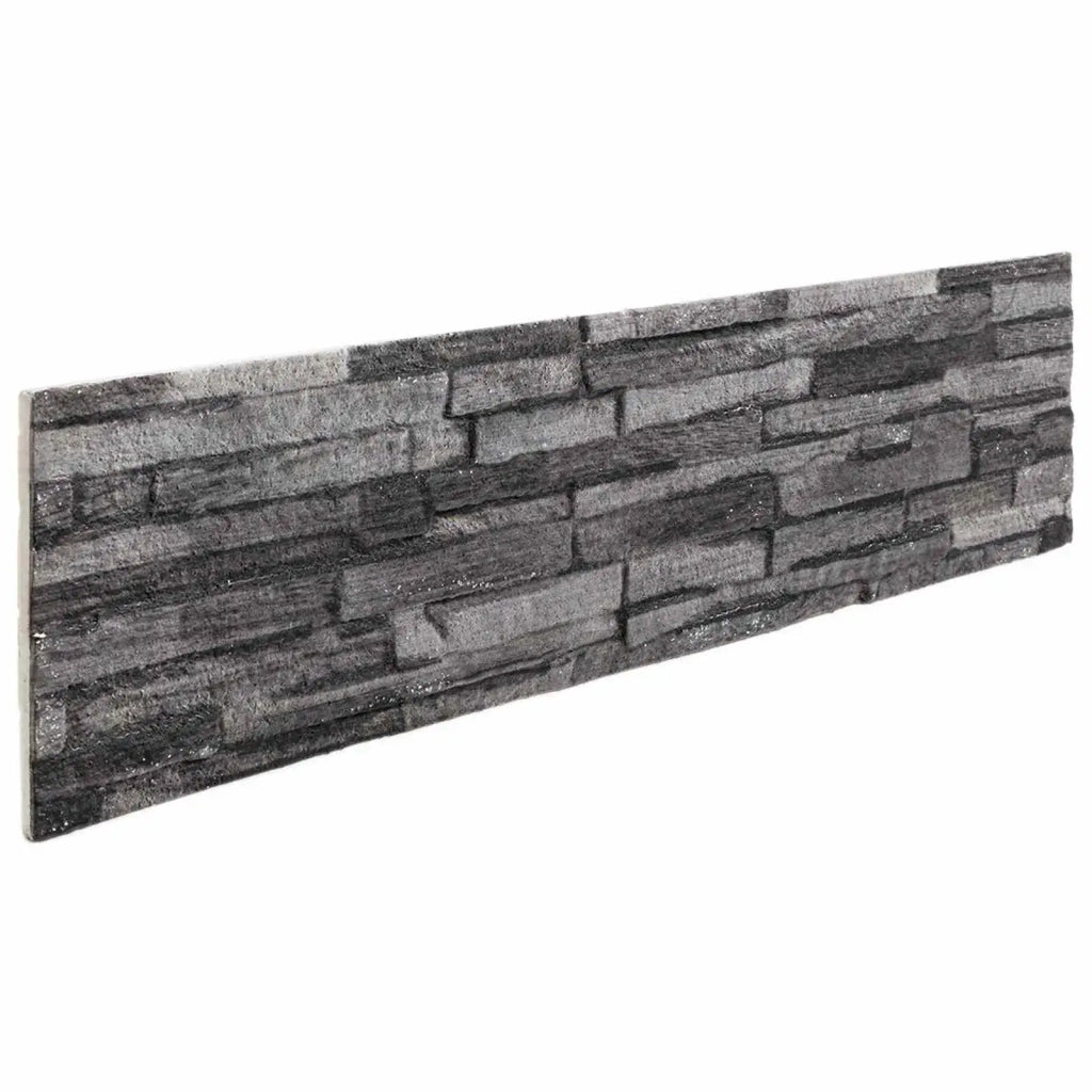 Pannelli da parete 10 pz 100 x 25 cm Antracite Schiuma EPS 42046110