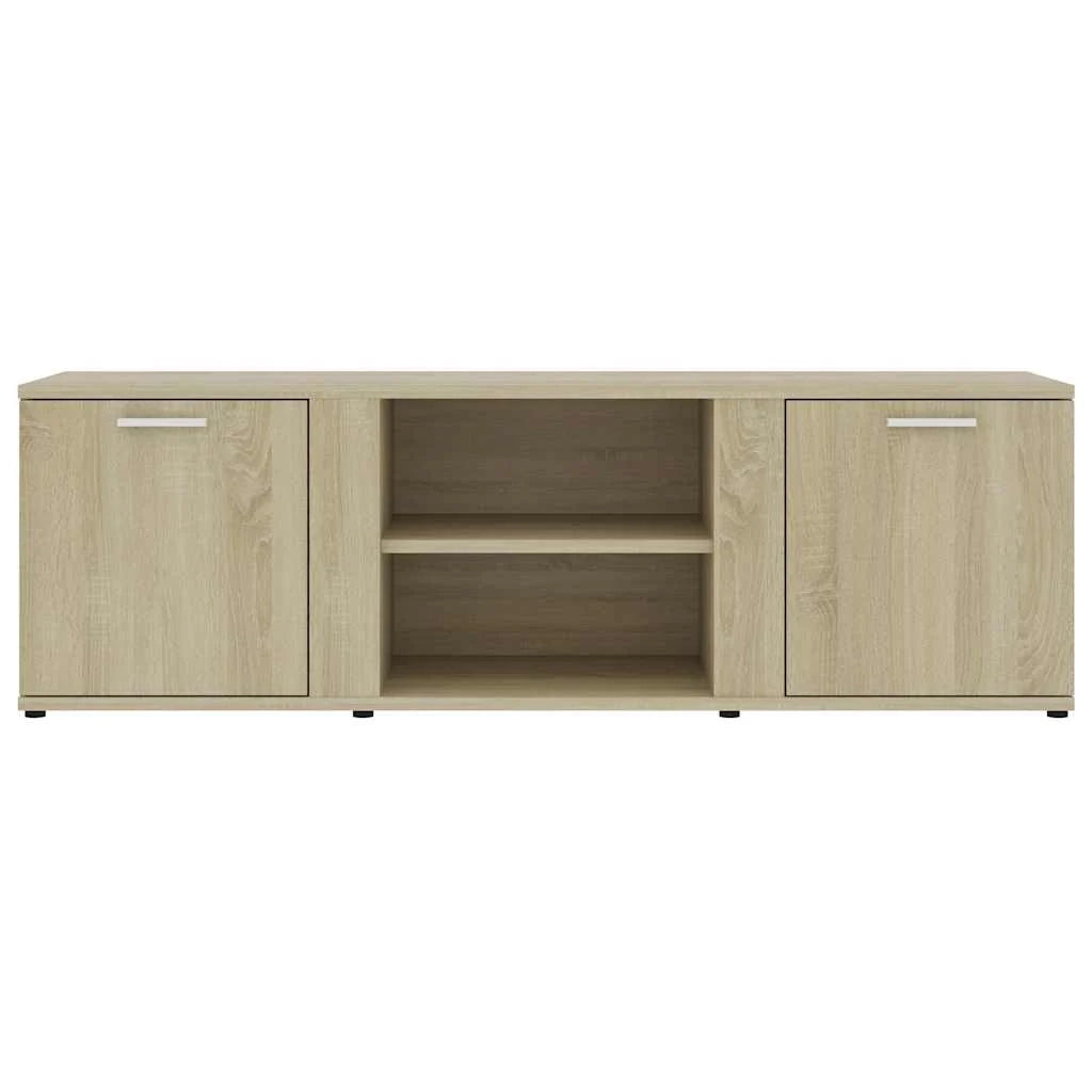Mobile TV multimediale mensola TV credenza TV sala da pranzo soggiorno camera da letto rovere Sonoma 120 x 34 x 37 cm legno ingegnerizzato marrone 02_0027466