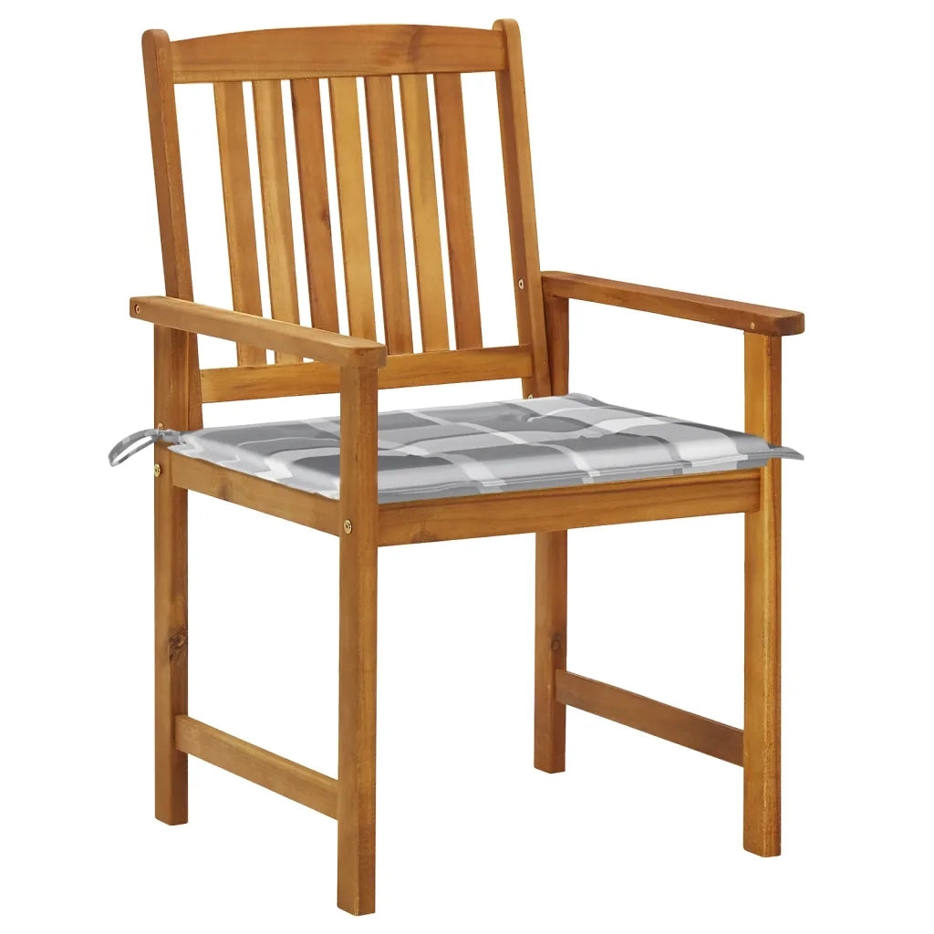 Sedie da Giardino con Cuscini 8 pz in Legno Massello di Acacia 3078180
