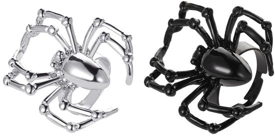 Anelli per costume da Halloween 2 pezzi - Materiali ipoallergenici - Anelli flessibili - Accessori per costume da donna - Regalo elegante per donna