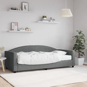 Divano Letto con Materasso Grigio Scuro 90x190 cm in Tessuto