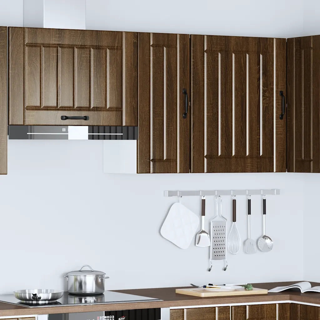 vidaXL Pensile da Cucina Lucca Rovere Marrone in Legno Multistrato