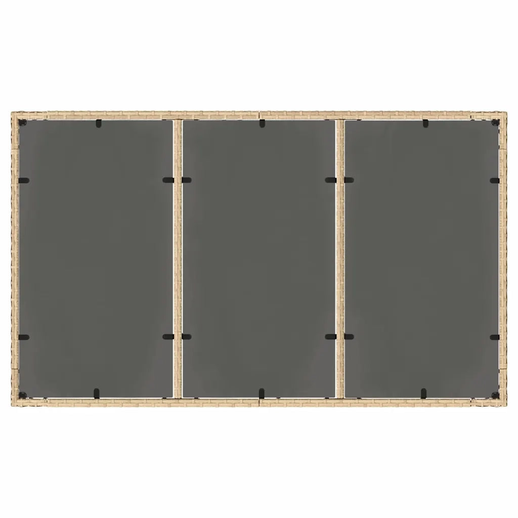 Set da Pranzo per Giardino 7 pcs Beige polyrattan 3334882