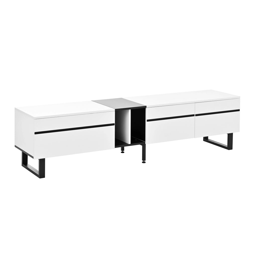 Mobile TV 180 cm ¨C Xylo ¨C Bianco, ante, ripiani, soggiorno
