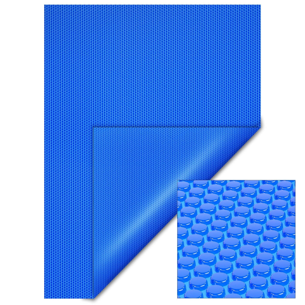 Copertura a bolle d'aria isotermica per piscina rettangolare 5x8m blu 120µ