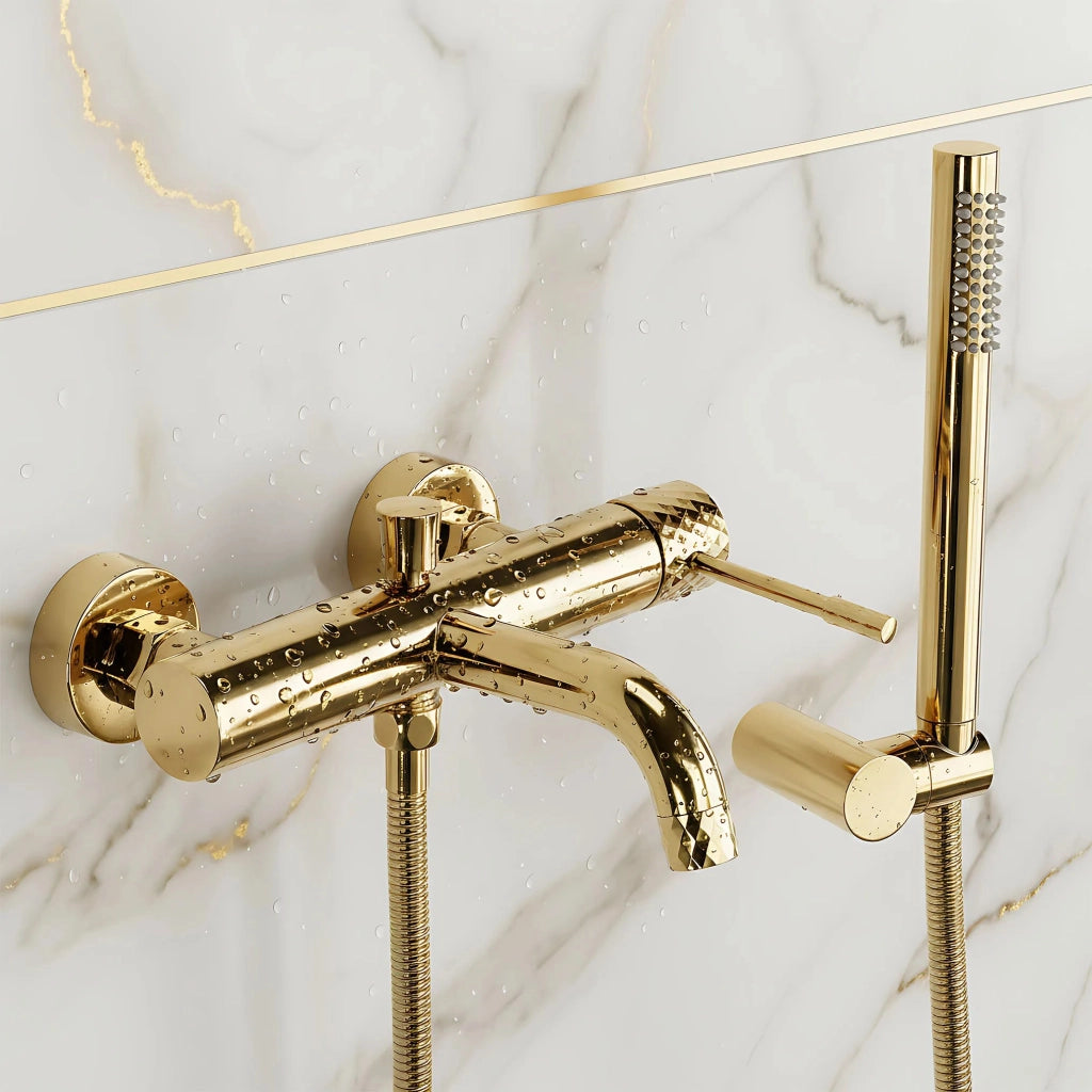 Rubinetto Da Vasca Rea Lungo Diamond Gold