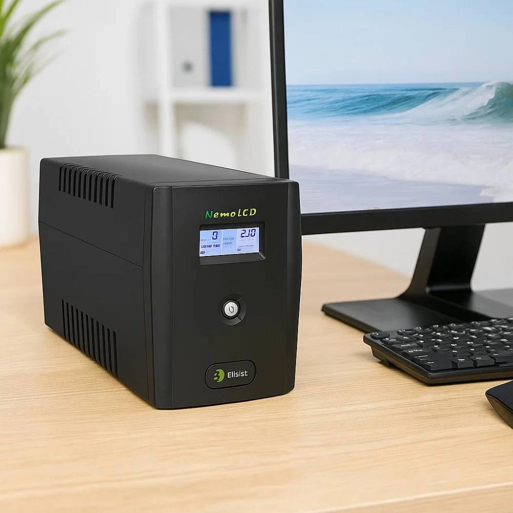 Gruppo di continuità line interactive nemolcd ups 200 2000va 900w con display led