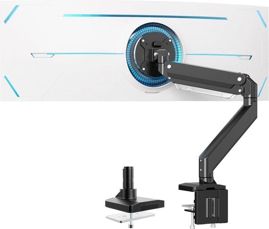 Sostegno per Doppio Monitor - Braccio per Monitor Regolabile per Doppie Schermate - Stand per Monitor Ergonomico - Sostegno per Doppio Monitor Spaziale - 17"-49 pollici