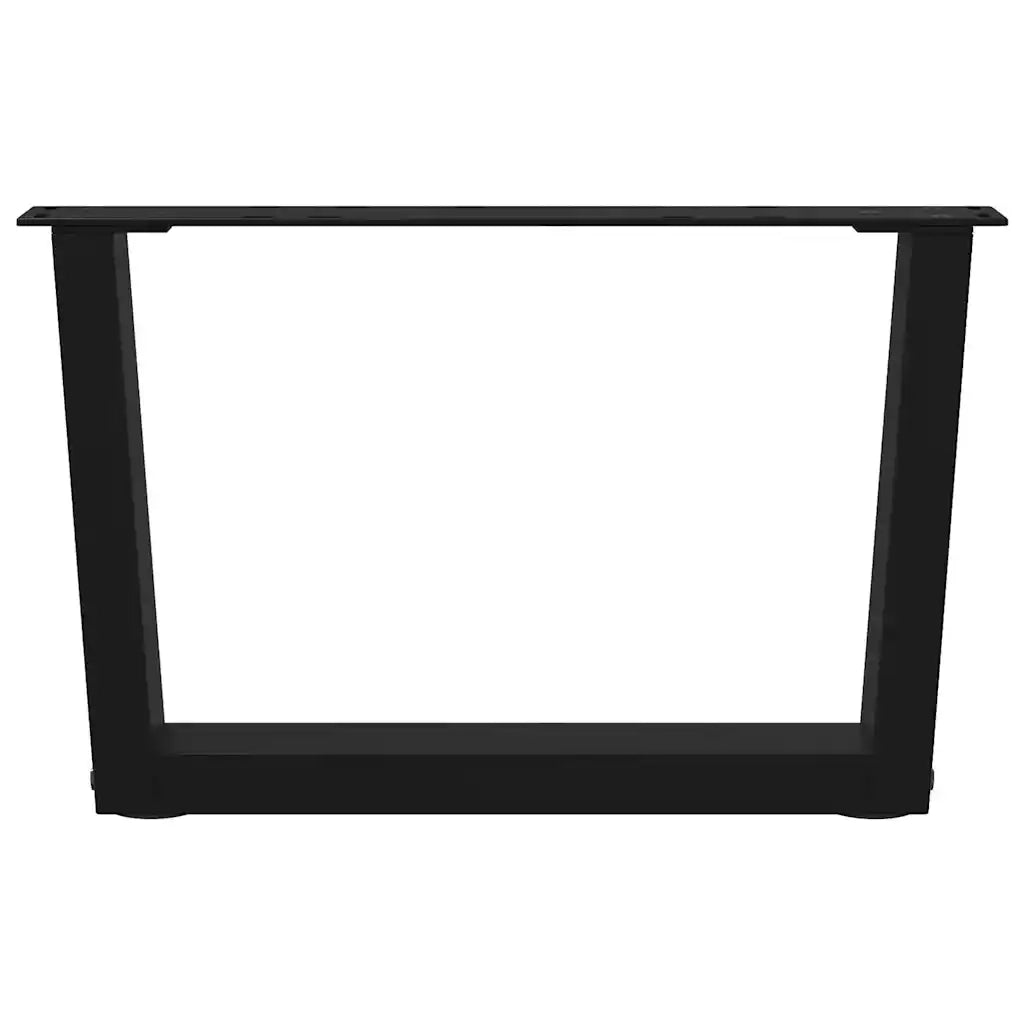 Gambe per Tavolino da Caff¨¨ a Forma di V 2 pz | Piede del tavolo Nere 60x(30-31,3) cm Acciaio