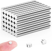 50 pezzi di magneti mini 4 mm x 2 mm forti, piccoli magneti per frigorifero, magneti per lavagne magnetiche, magneti per bacheche magnetiche per hobby, foto.