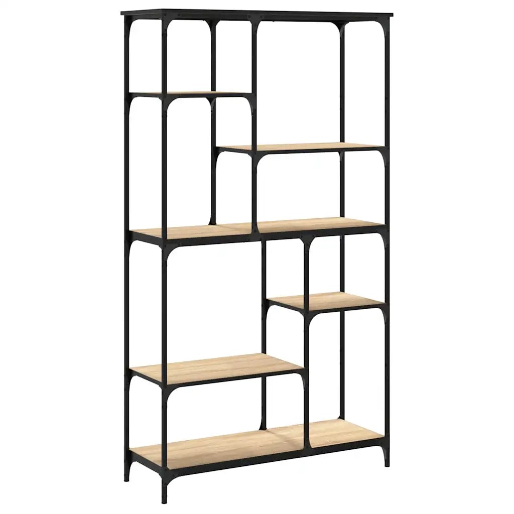 Libreria Rovere Sonoma 99x35,5x176 cm Legno Multistrato Acciaio 835410