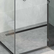 Scarico doccia 2-in-1 con sifone a 360° Nero 100 cm