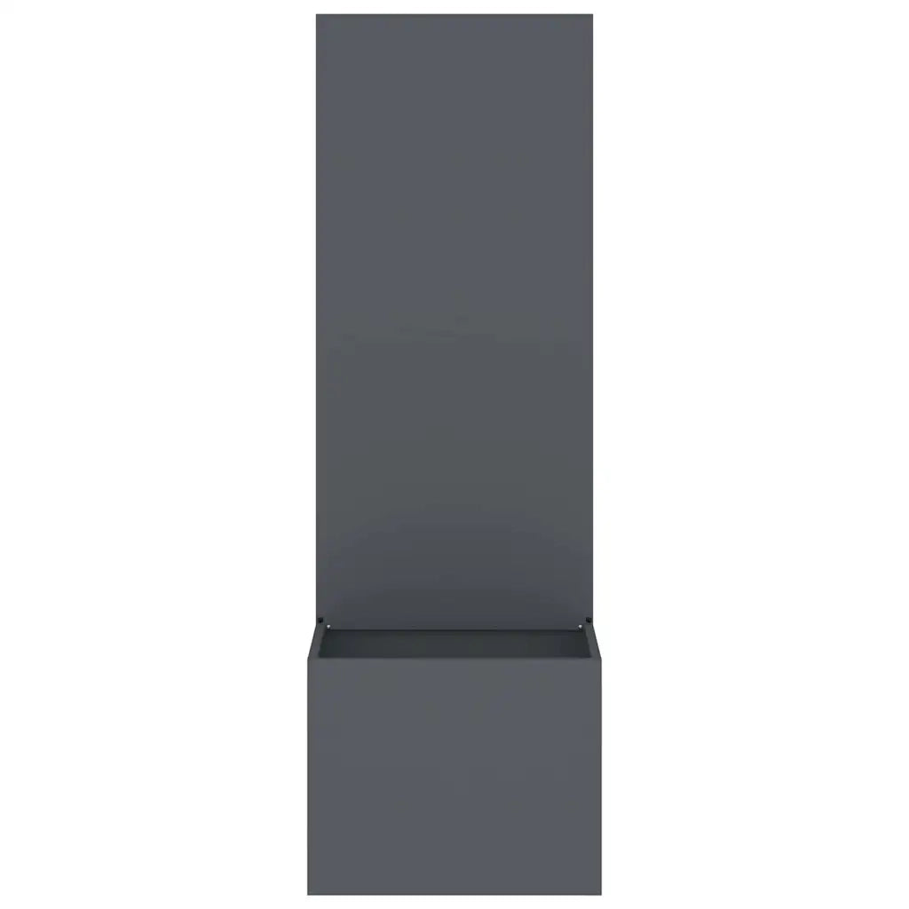 vidaXL Vaso da Giardino con Pannello Decorativo Antracite 50 x 140 cm