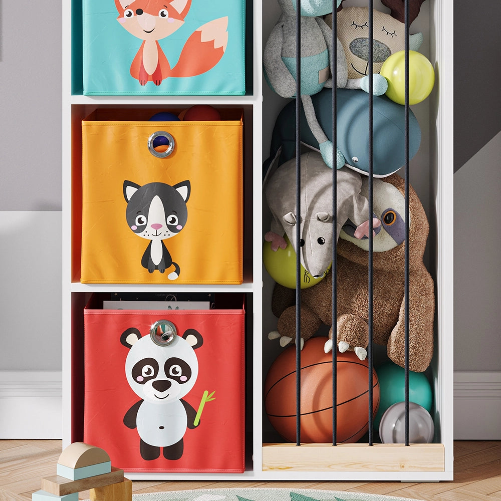 Vicco Libreria bambini Bianco 72 x 143 cm con 4 scatole pieghevoli opt.1