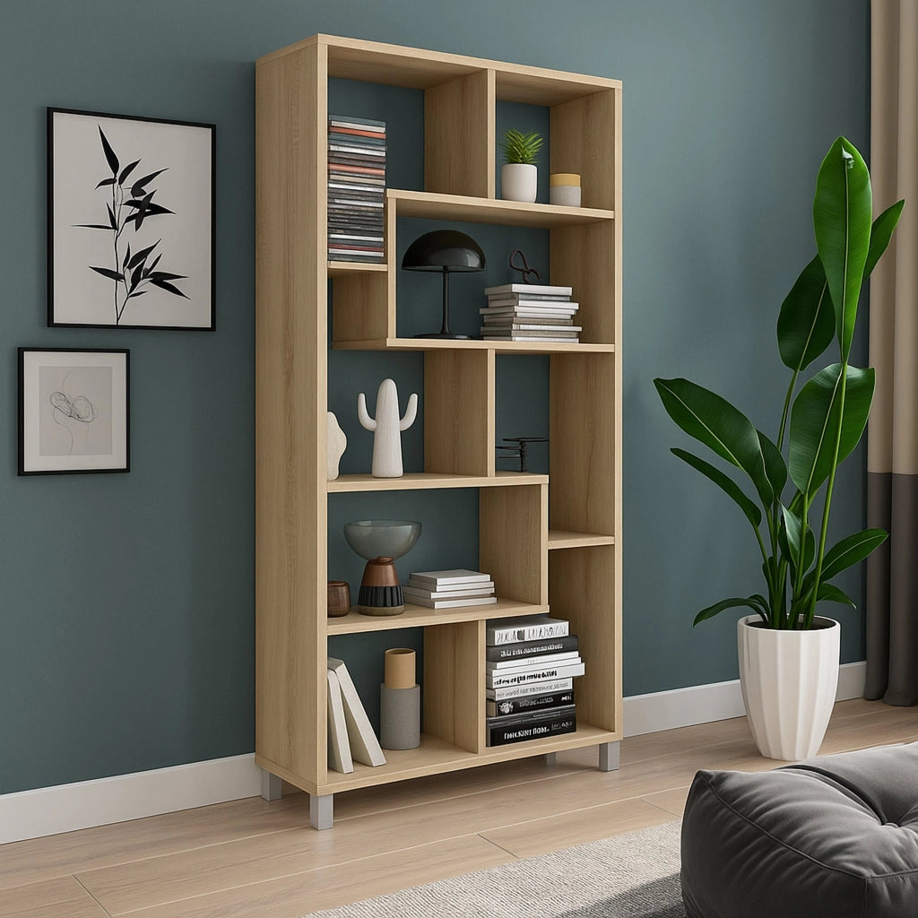Biblioteca Veniano, Libreria Cassetti, 68x25x161h cm Marrone