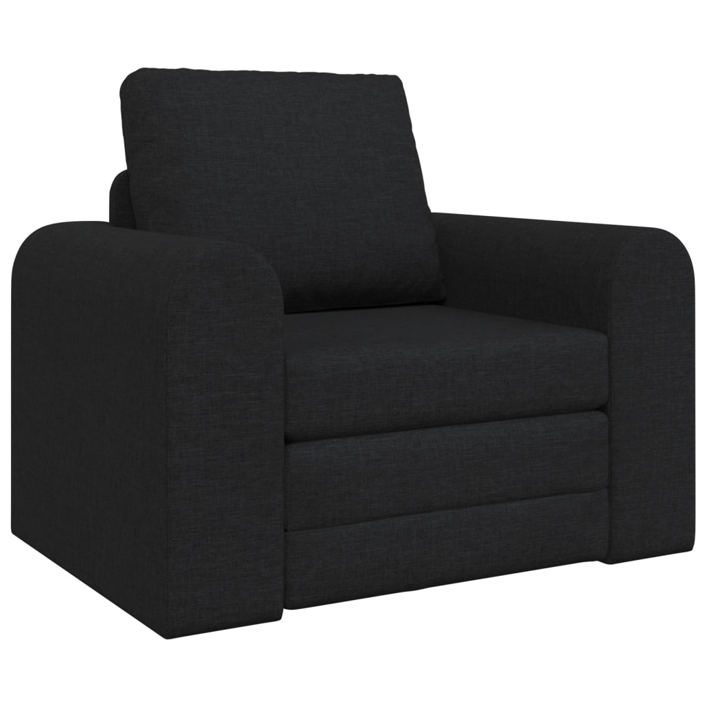Divano Letto 2-in-1 Nero 98x71x83 cm in Tessuto