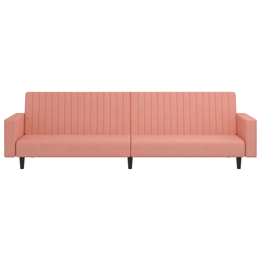 Divano letto | Sof¨¤ letto | Letto singolo a 2 Posti Rosa in Velluto