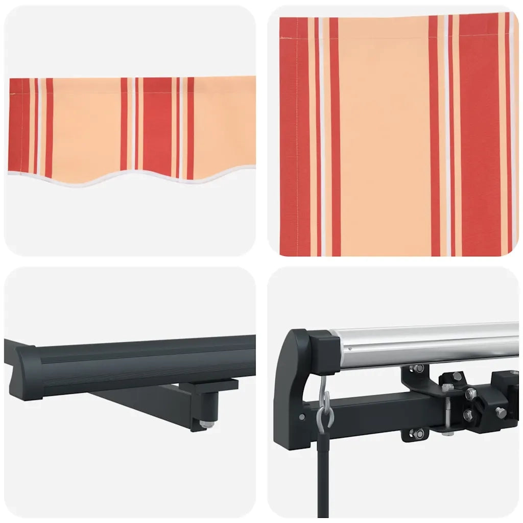 vidaXL Tenda Retrattile giallo e arancione 350 x 250 cm Tessuto