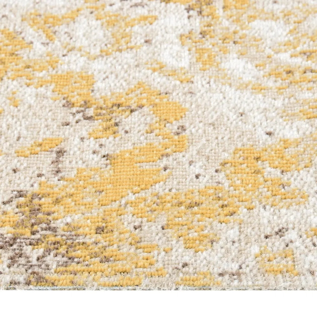 Tappeto da Esterni a Tessitura Piatta 80x150 cm Giallo 317042