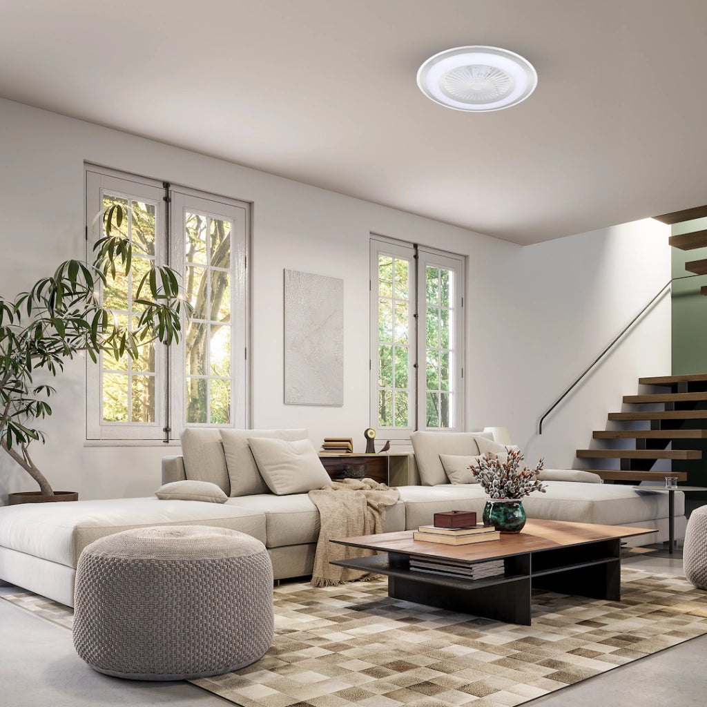 Plafoniera ventilatore Zephyr Milagro Ø60 LED 48W telecomando