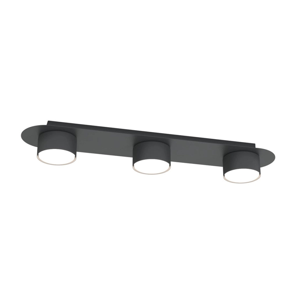 Lampada a sospensione Diaz minimalista in acciaio nero opaco