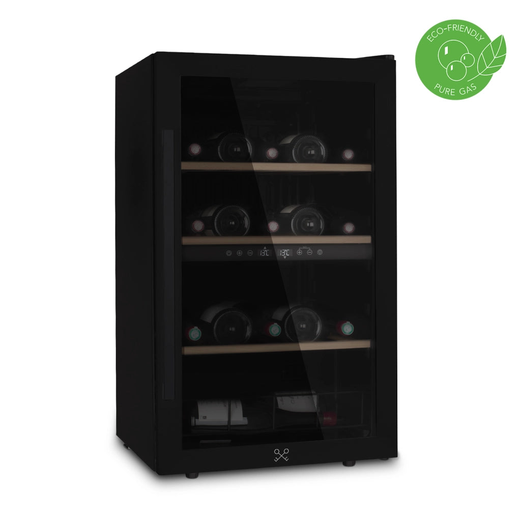 Cantinetta per vino Les Petits Champs CAVCDB32 da 32 bottiglie dual zone 5-18°C nera