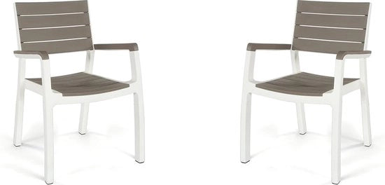 Poltrona da giardino per interni e esterni con braccioli, staccabile, beige/taupe 2 pezzi - Incluso 

Specifiche tecniche: 
- Materiale: 
- Dimensioni: 
- Peso: 
- Colore: beige/taupe 
- Modello: 
- Codice prodotto: