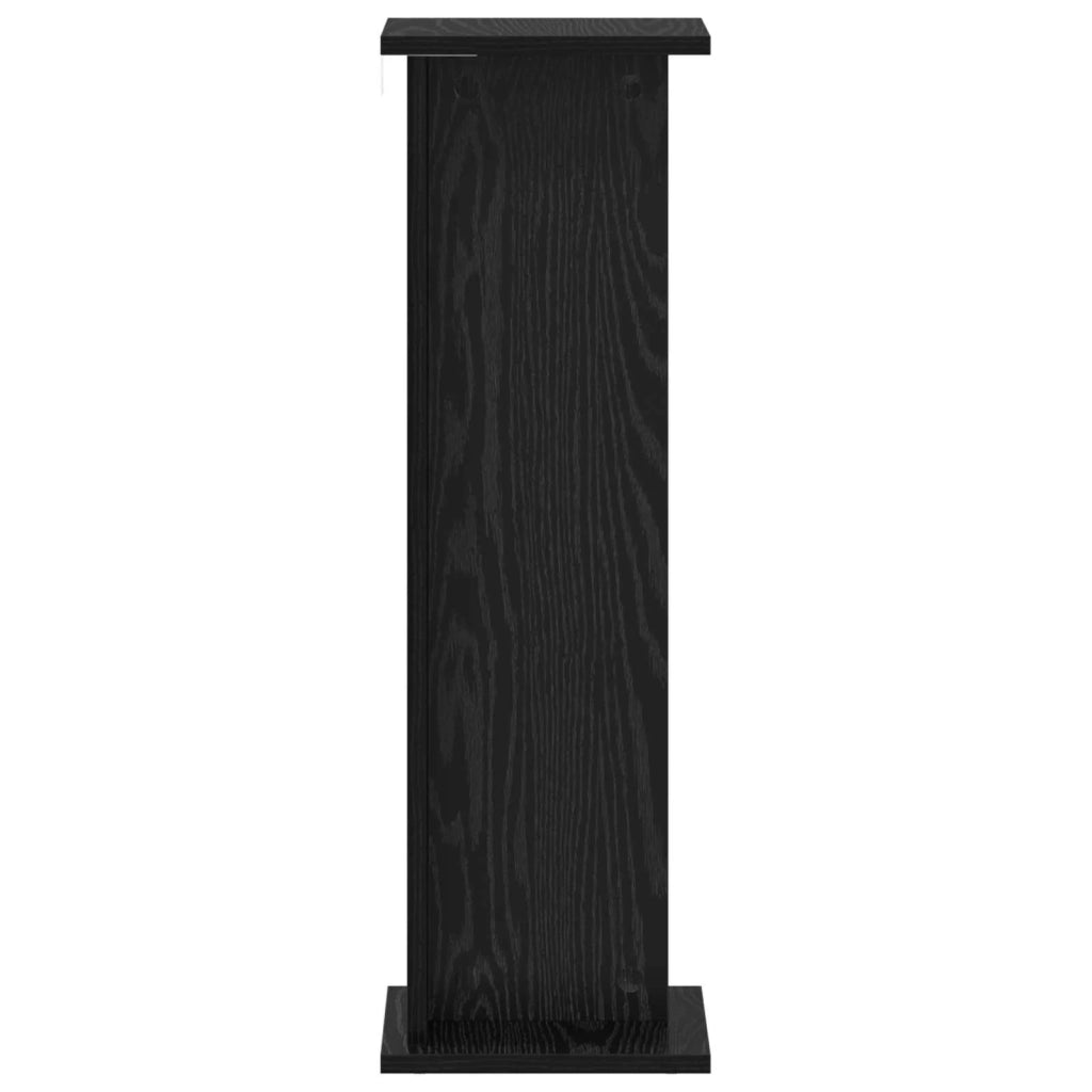 Supporto per piante 2 pcs Rovere Nero 25 x 25,5 x 80,5 cm