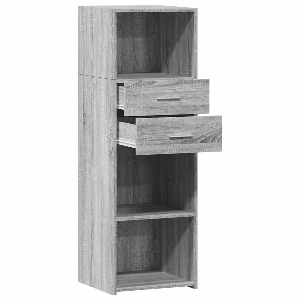Buffet credenza cassettiera armadio mobile contenitore organizer cucina soggiorno salotto rovere Sonoma alto 40 x 42,5 x 124 cm legno ingegnerizzato grigio 02_0035362