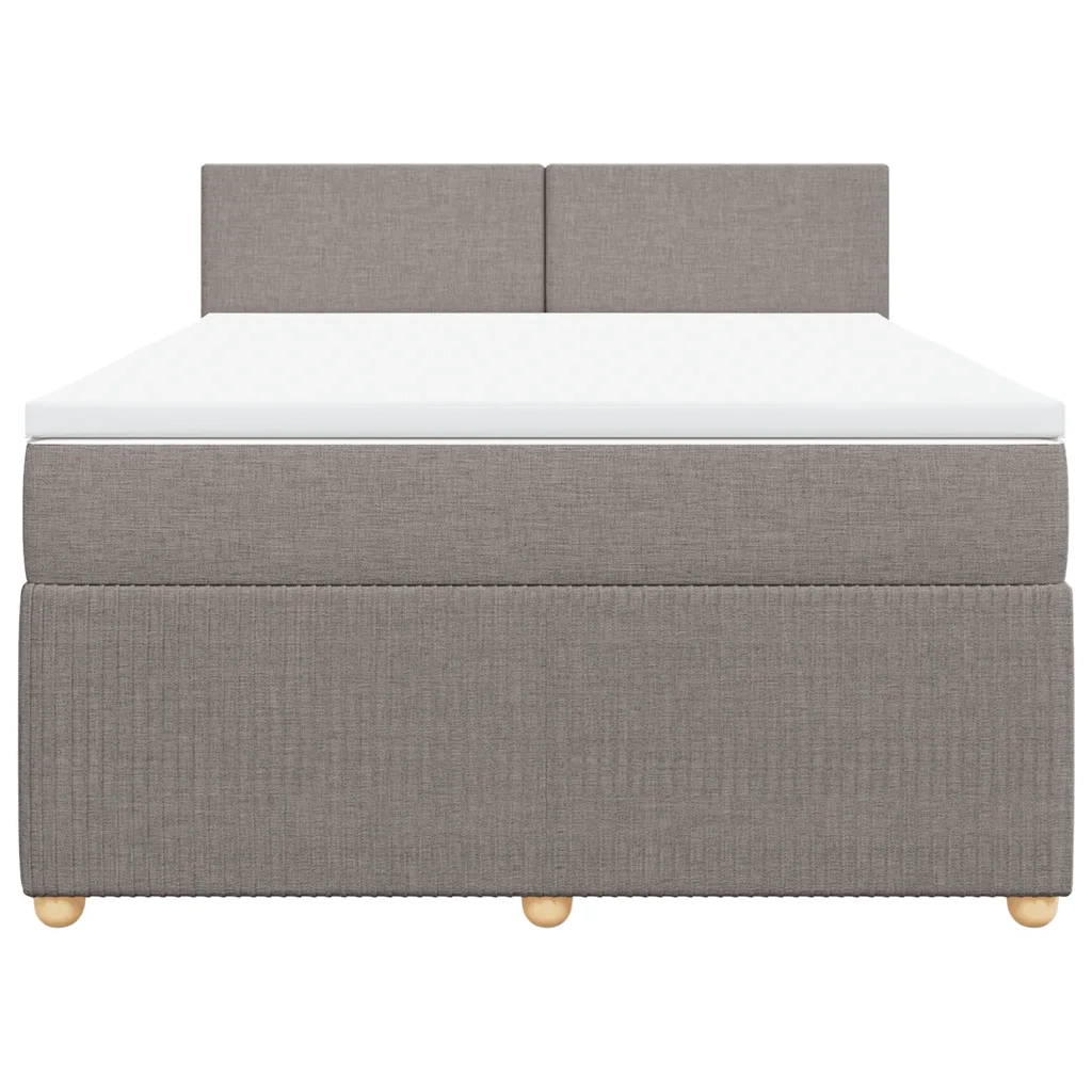 Giroletto a Molle con Materasso Tortora 140x190 cm in Tessuto 3289748