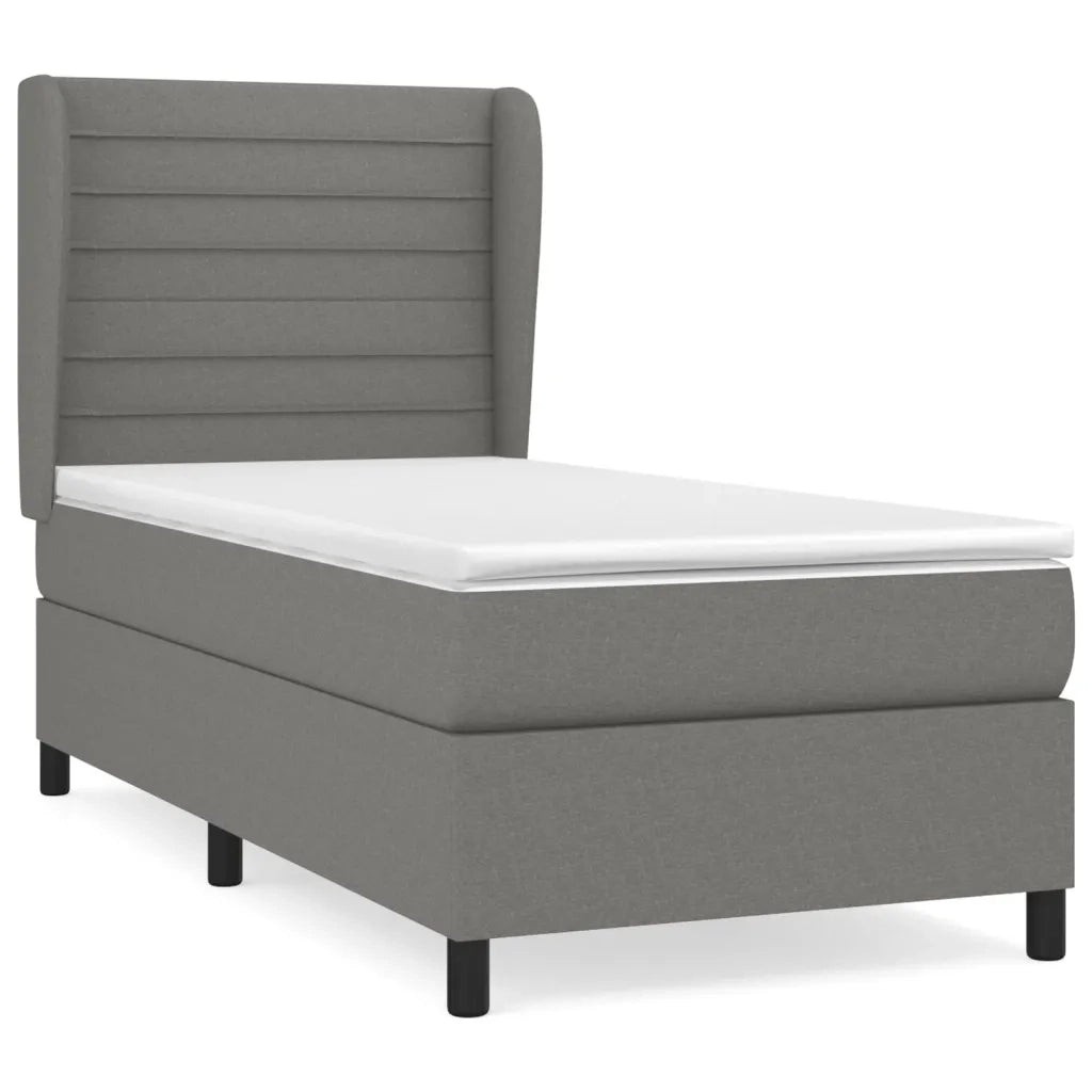 Giroletto a Molle con Materasso Grigio Scuro 100x200 cm Tessutocod mxl 74169