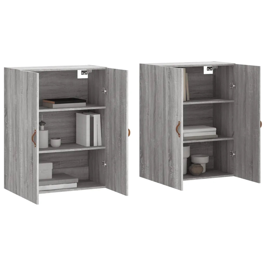 Mobili a Parete 2 pz Grigio Sonoma 69,5x34x90 cm 3195601