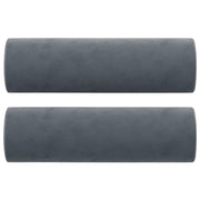 Cuscini Decorativi 2 pz Grigio Scuro ?15x50 cm in Velluto CFW6987416