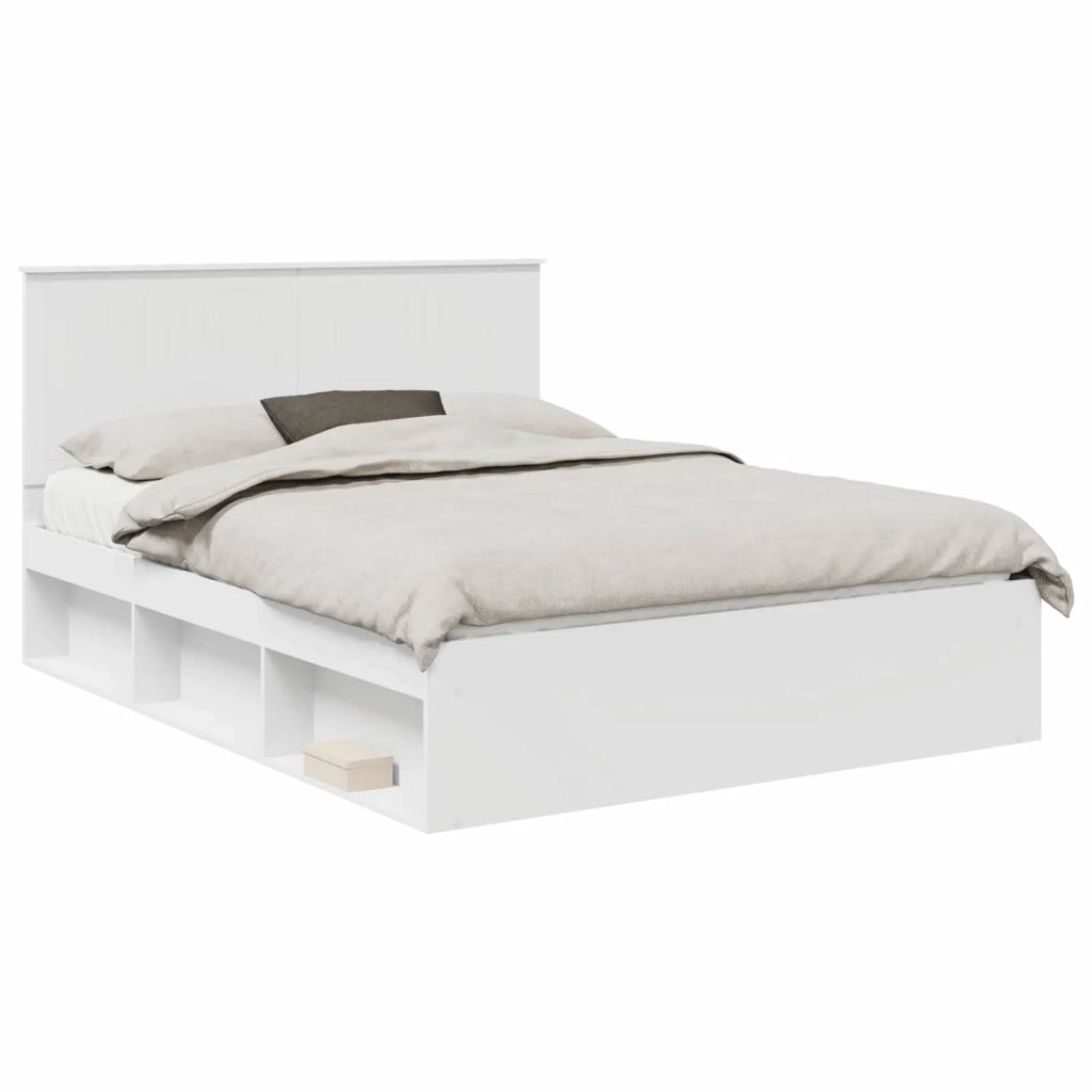 Struttura del letto Bianco 150 x 200 cm Pino massello 3410992