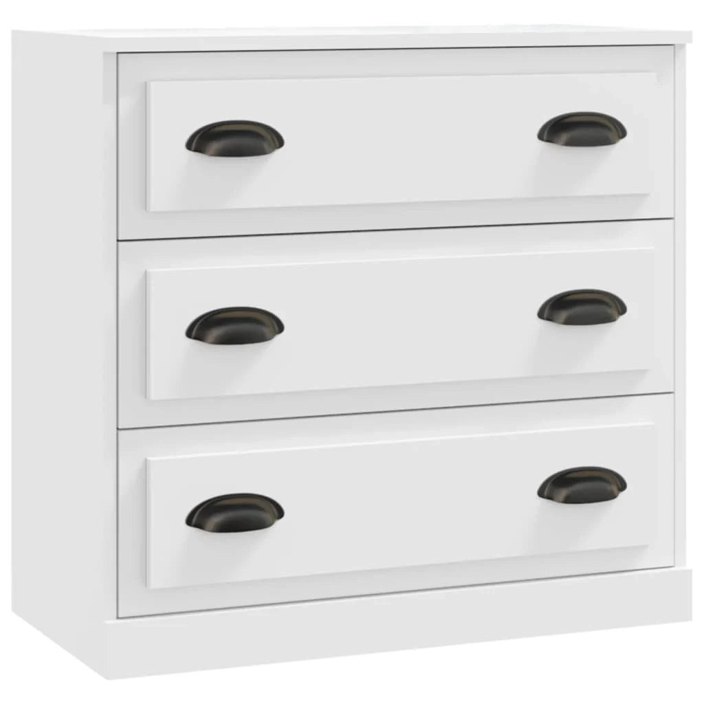 Buffet credenza cassettiera armadio mobile contenitore organizer per cucina soggiorno salotti set da 2 legno ingegnerizzato bianco 02_0036690