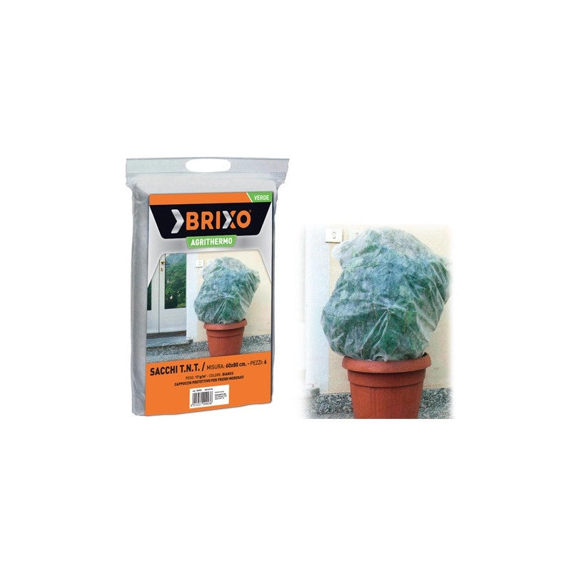 Sacchi Agrithermo Brixo 100x160 cm – Set 3 pz in TNT 17 g/m² per alberi e arbusti