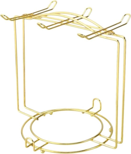 Display per 6 tazze da caffè in acciaio inox con moka, becher e organizzatore per tazze