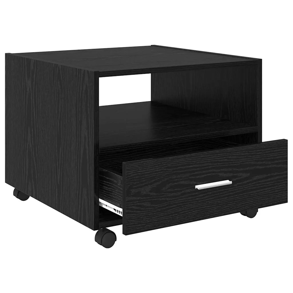 Tavolino da salotto | Tavolino da caff¨¨ | Tavolino da Soggiorno con cassetto Rovere Nero 55 x 55 x 45cm