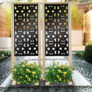 RAILING - Separè - Paravento modulabile - 70x190cm - in Legno e PVC Colore: nero
