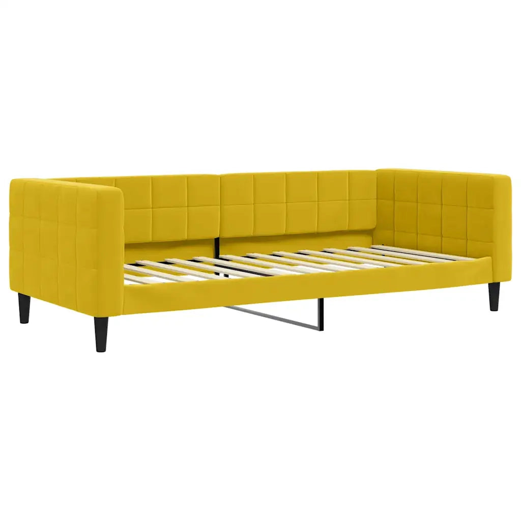 Letto da Giorno Giallo 90x200 cm in Velluto 354013