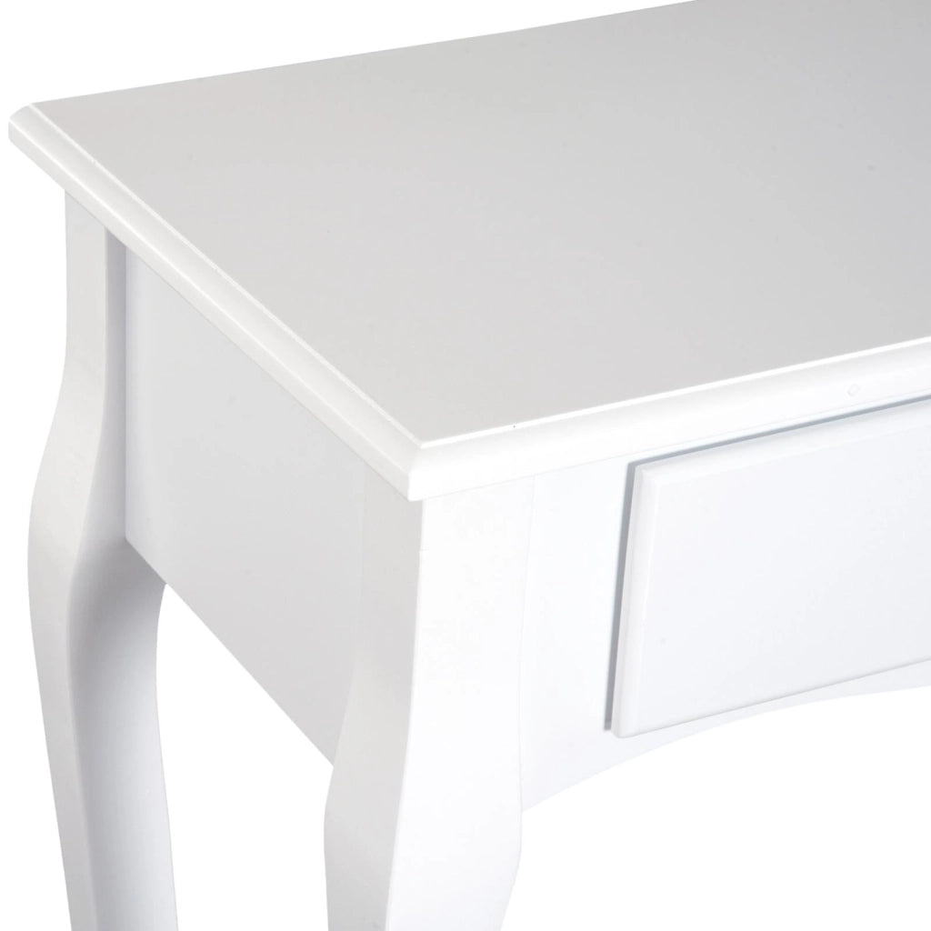 Tavolo Consolle per Ingresso Bianco Opaco 100x33x76 cm